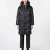 Down jacket in iridescent water-repellent fabric, black Down jacket in iridescent water-repellent fabric, black