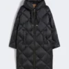 Down jacket in iridescent water-repellent fabric, black Down jacket in iridescent water-repellent fabric, black