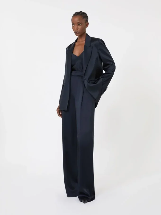 Envers satin blazer, midnightblue Envers satin blazer, midnightblue