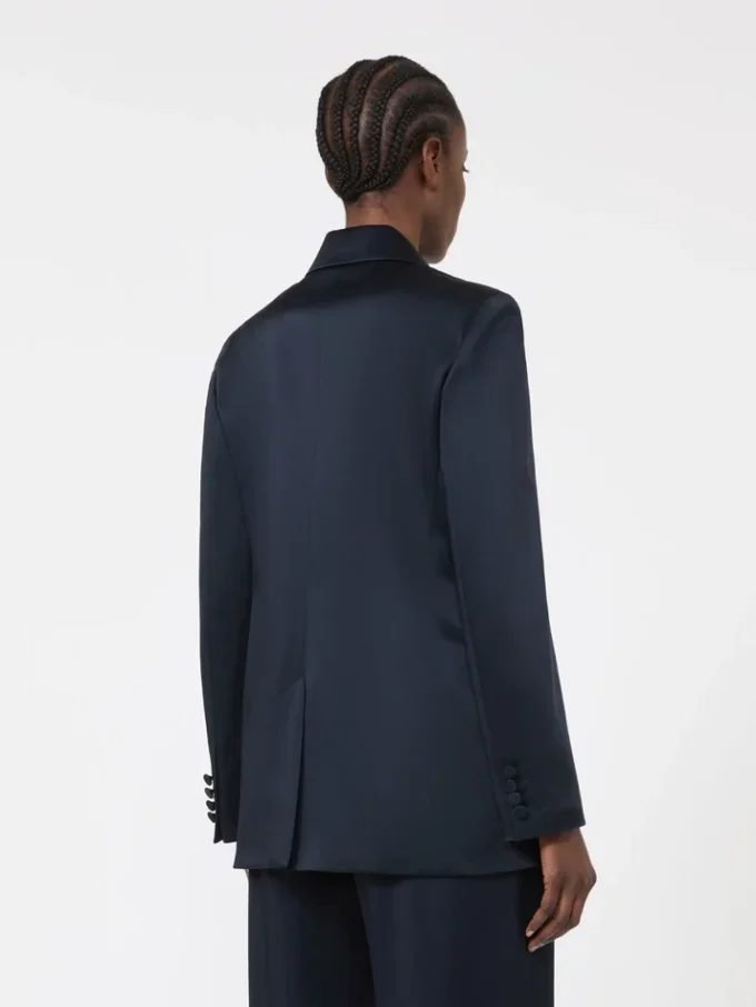 Envers satin blazer, midnightblue Envers satin blazer, midnightblue