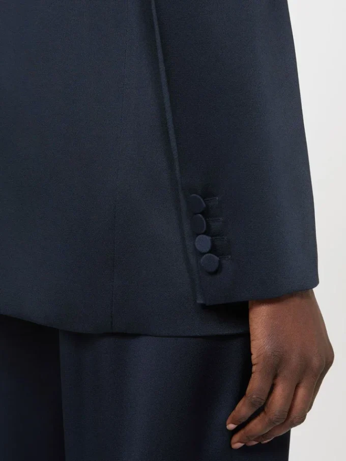 Envers satin blazer, midnightblue Envers satin blazer, midnightblue