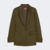Envers satin blazer, moss green Envers satin blazer, moss green