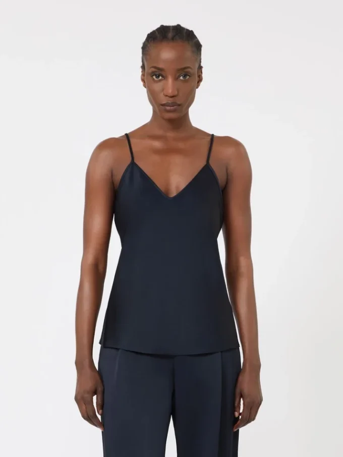 Envers satin camisole top, midnightblue