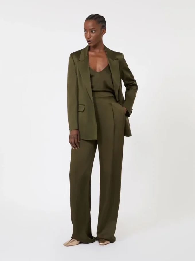 Envers satin camisole top, moss green Envers satin camisole top, moss green