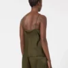 Envers satin camisole top, moss green Envers satin camisole top, moss green