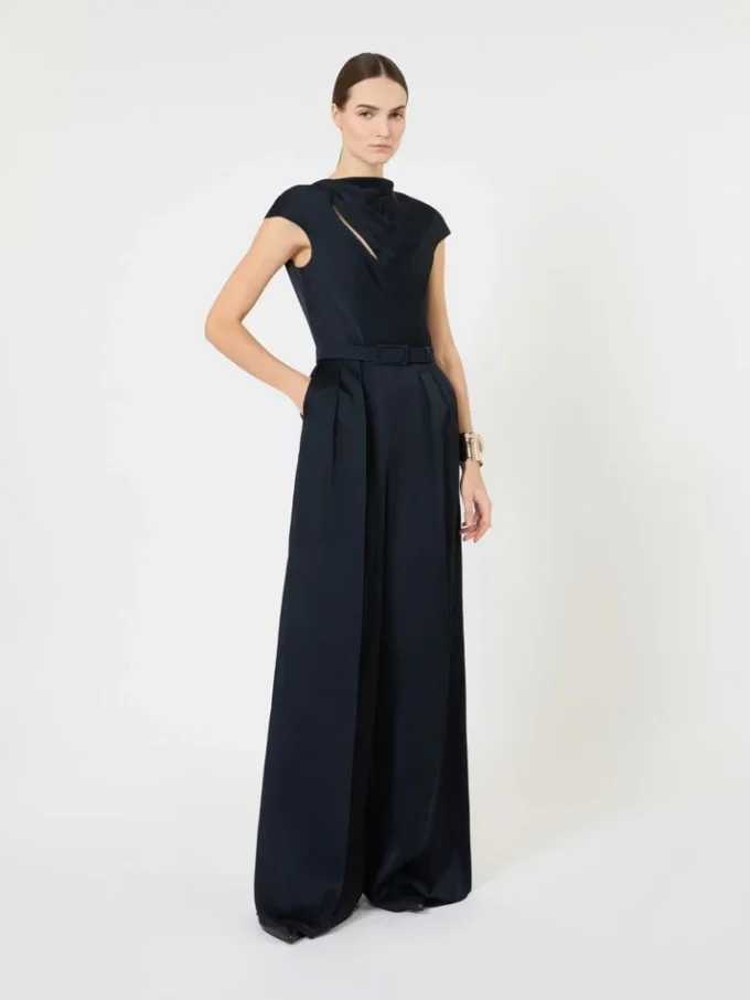 Envers satin jumpsuit, midnightblue