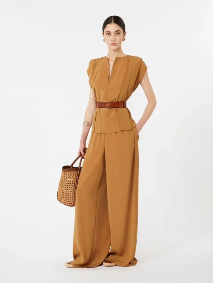 – envers satin wide trousers, caramel – envers satin wide trousers, caramel