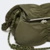 Extra-large technical gabardine pasticcino bag, sage green Extra-large technical gabardine pasticcino bag, sage green