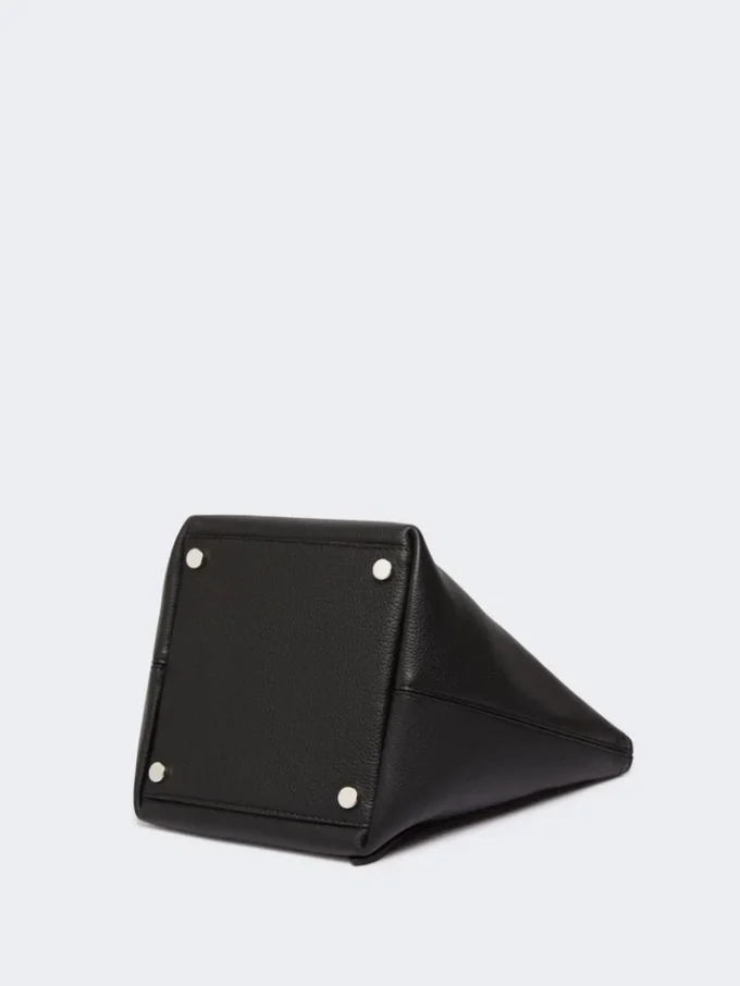 Extra-small leather archetipo bag, black