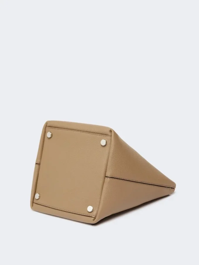 Extra-small leather archetipo bag, mud