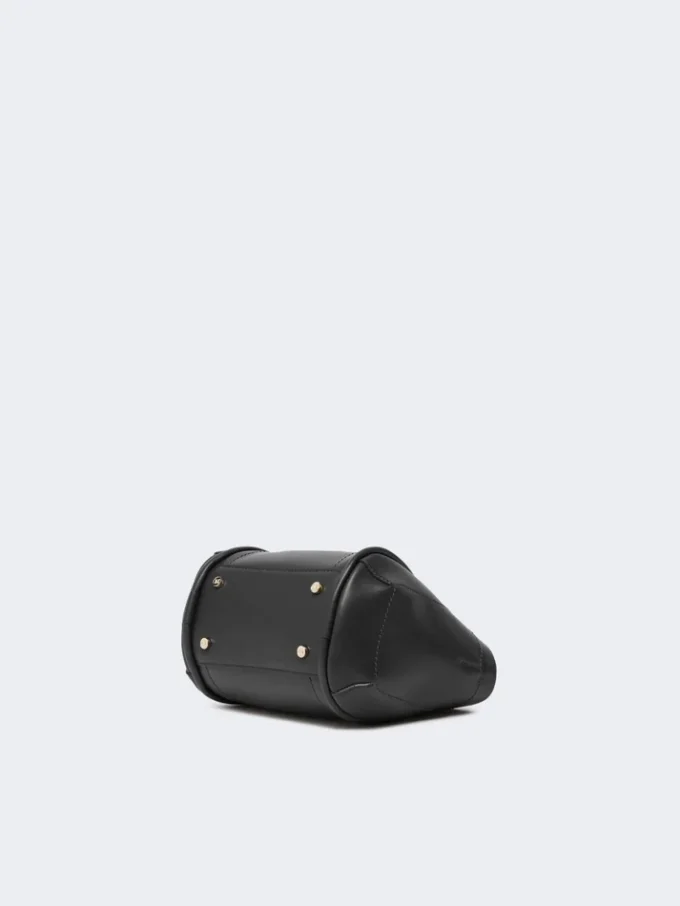 Extra-small leather marine bag, black