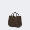 Extra-small marine bag in diamond-patterned basketweave, dark brown Extra-small marine bag in diamond-patterned basketweave, dark brown