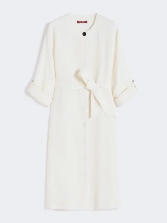 Faded linen dress, natural