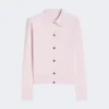 Feminine wool cardigan, pink Feminine wool cardigan, pink