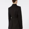 Fitted gabardine shirt jacket, black Fitted gabardine shirt jacket, black