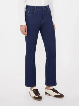 Five-pocket stretch denim jeans, navy