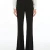 Flared cady trousers, black Flared cady trousers, black