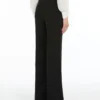 Flared cady trousers, black Flared cady trousers, black