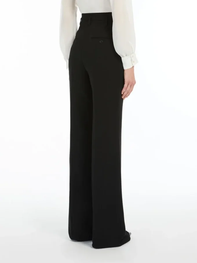 Flared cady trousers, black Flared cady trousers, black