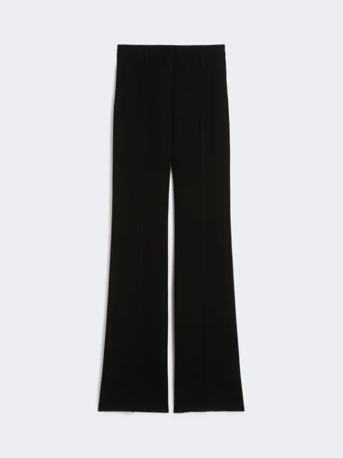 Flared cady trousers, black Flared cady trousers, black