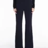 Flared cady trousers, navy Flared cady trousers, navy