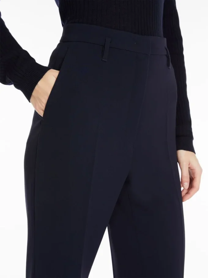 Flared cady trousers, navy Flared cady trousers, navy