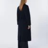 Flared wool coat, midnightblue