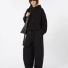 Fleece trousers, black