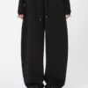 Fleece trousers, black