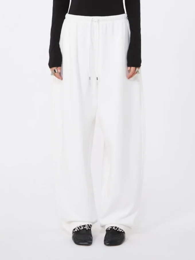 Fleece trousers, ivory