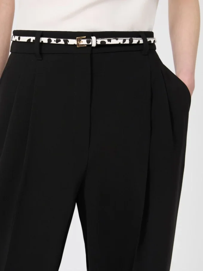 Flowing cady trousers, black Flowing cady trousers, black
