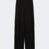 Flowing cady trousers, black Flowing cady trousers, black