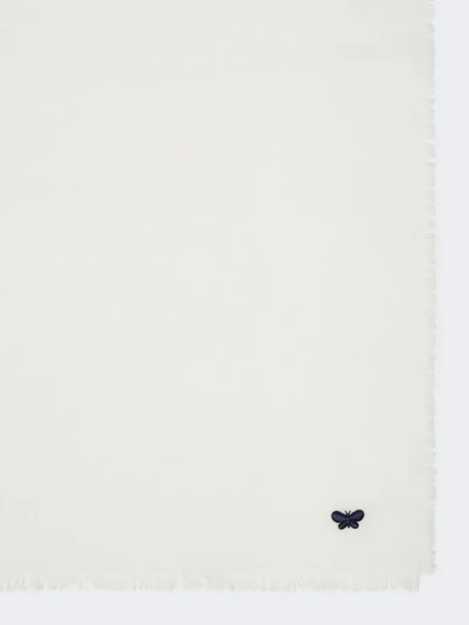 Gradient wool shawl, midnightblue