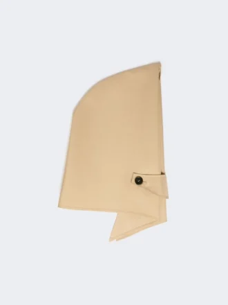 Hat-foulard in water-repellent gabardine, beige