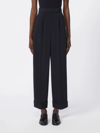 High-waisted wool trousers, ultramarine High-waisted wool trousers, ultramarine