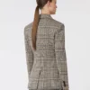 Jacquard jersey blazer, black grey