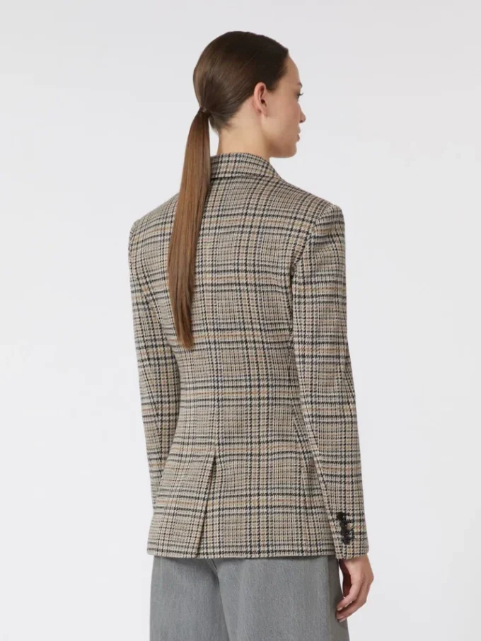 Jacquard jersey blazer, black grey