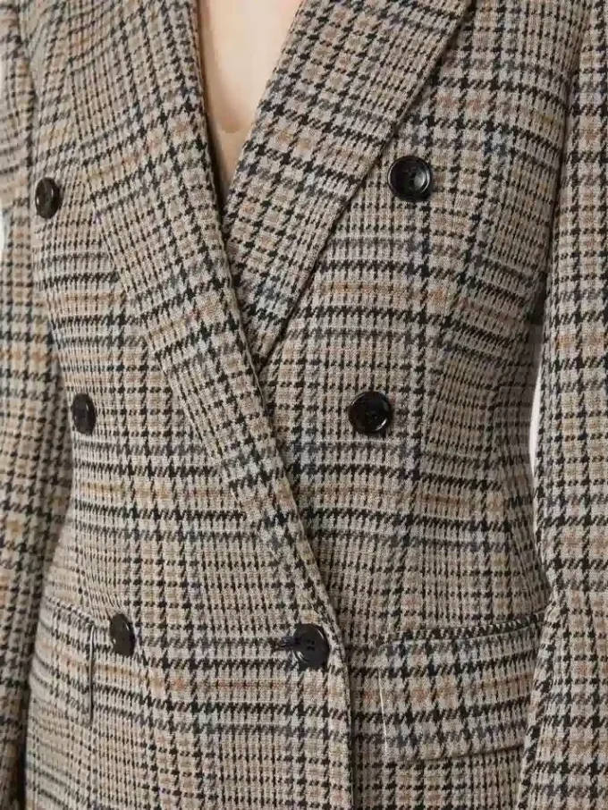 Jacquard jersey blazer, black grey