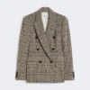 Jacquard jersey blazer, black grey