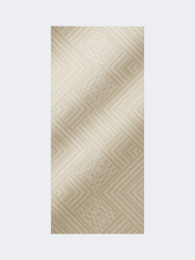 Jacquard wool and silk stole, turtledove Jacquard wool and silk stole, turtledove