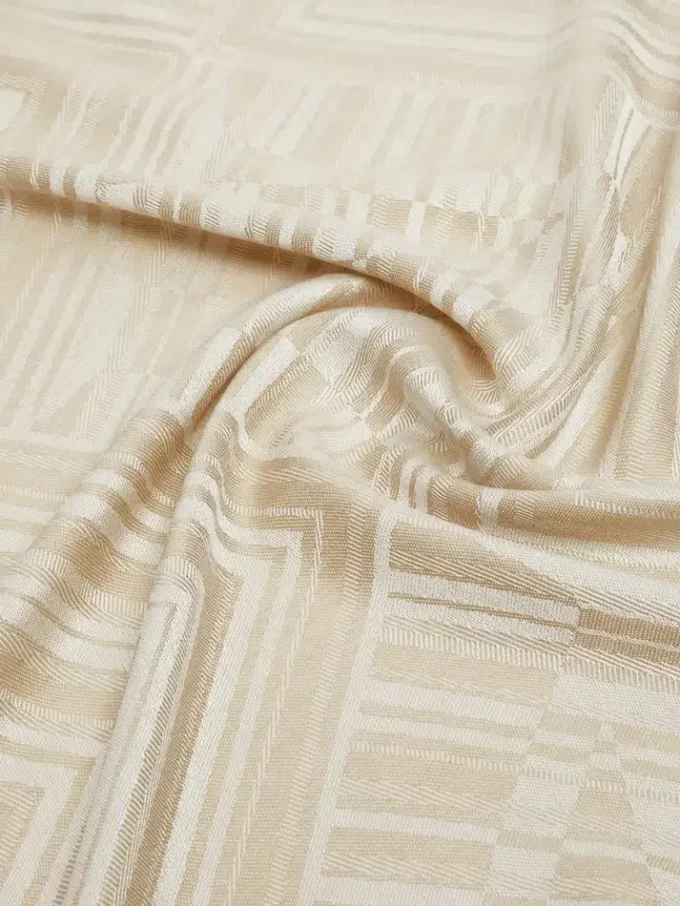 Jacquard wool and silk stole, turtledove Jacquard wool and silk stole, turtledove