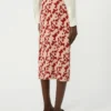 Jacquard yarn skirt, red