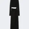 Jersey dress with knot, black Jersey dress with knot, black