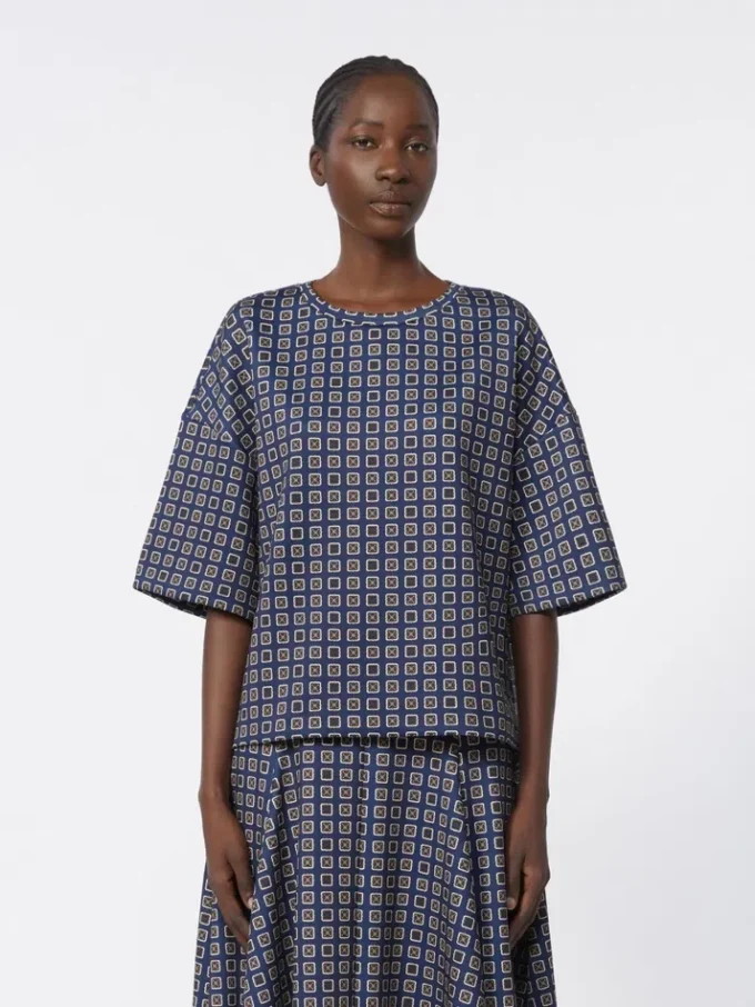 Jersey print t-shirt, navy