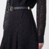 Lace shirt dress, navy