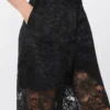 Lace trousers, black