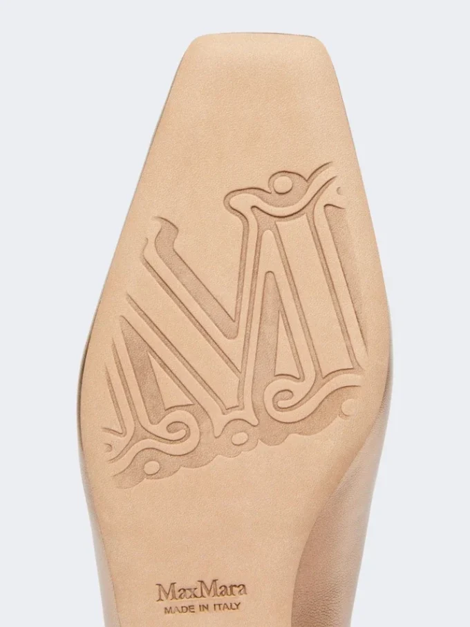 Laminated nappa leather mules, pink