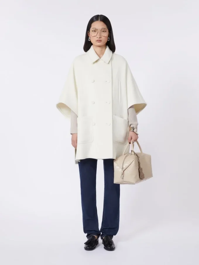 Large, crocodile-print leather boston bag, ice Large, crocodile-print leather boston bag, ice