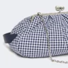 Large gingham cotton pasticcino bag, ultramarine Large gingham cotton pasticcino bag, ultramarine