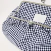 Large gingham cotton pasticcino bag, ultramarine Large gingham cotton pasticcino bag, ultramarine